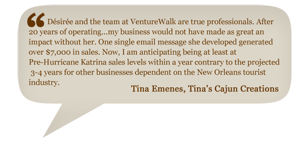 Review from Tina Emenes, Tina’s Cajun Creations